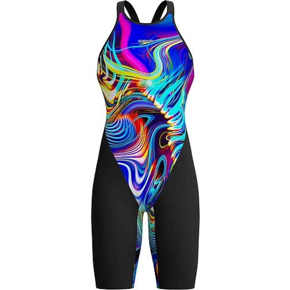 SPEEDO LZR PURE VALOR 2.0 OPENBACK KNEESKIN RED/BLUE