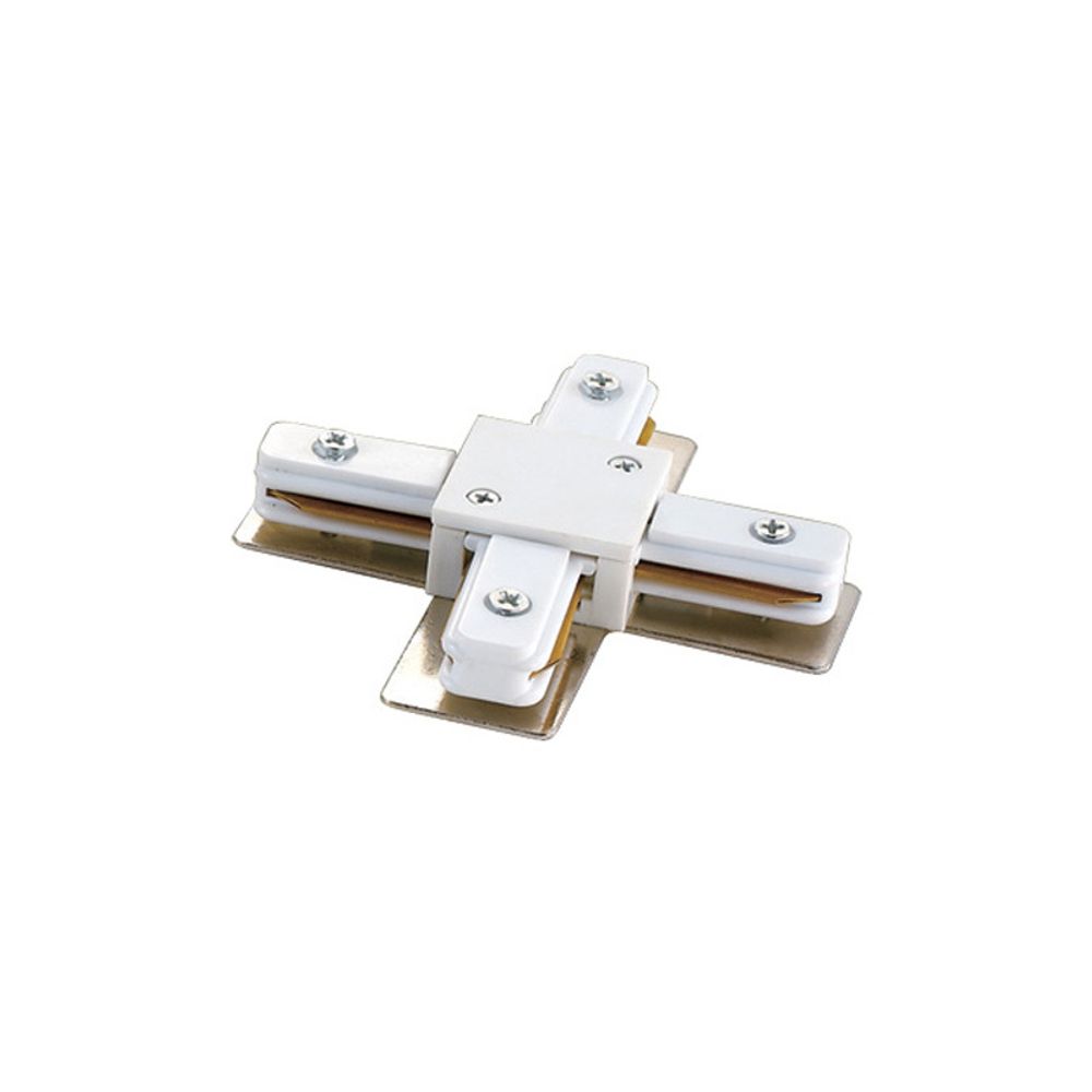 UBX-Q121 K41 WHITE 1 POLYBAG Соединитель для шинопроводов Х-образный. Цвет — белый. Упаковка — полиэтиленовый пакет.
