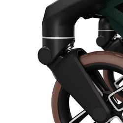 Детская коляска Maxi-Cosi Fame 3 в 1 с автокреслом Coral 360 Essential black Twillic Green/зеленый