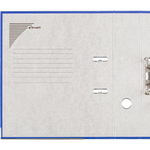 Папка-регистратор Комус "Экономи", 75мм, бумвинил, с карм. на корешке, нижний метал. кант, синяя