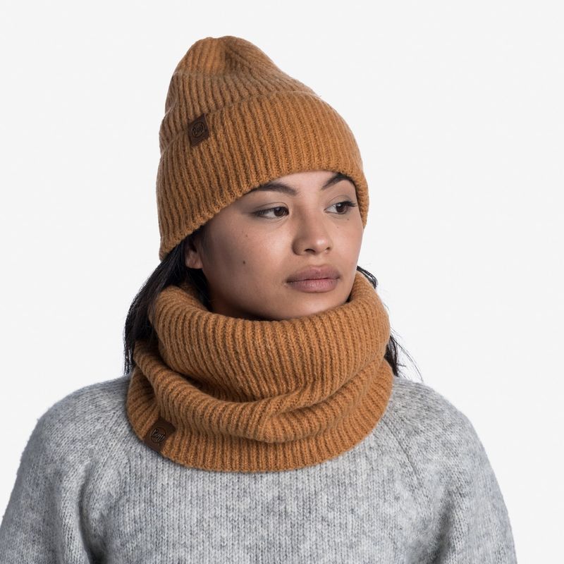 Вязаный шарф-труба с флисом Buff Neckwarmer Knitted Polar Marin Nut Фото 5