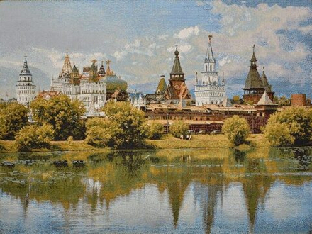 Гобеленовая картина "D. ИЗМАЙЛОВСКИЙ ПРУД" в багетной раме, Россия.