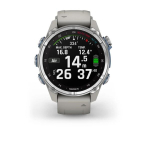 Смарт часы Garmin Descent Mk3 (43 мм) из нержавеющей стали с силиконовым туманно-серым ремешком
