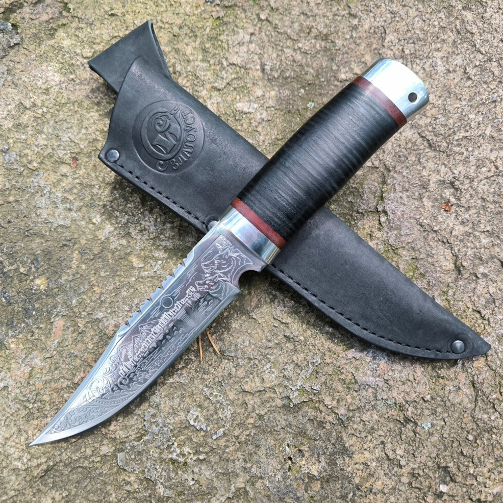 Нож НС-61 Иремель, алюминиевые вставки (Златоуст)