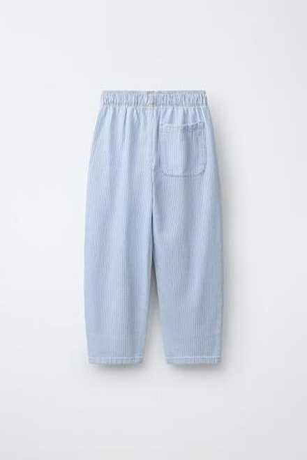 ZARA БРЮКИ BARREL В ПОЛОСКУ, РАЗНОЦВЕТНЫЙ