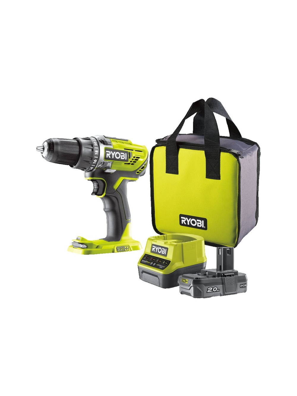 Компактная дрель-шуруповерт Ryobi ONE+ R18DD3-120S 5133003347