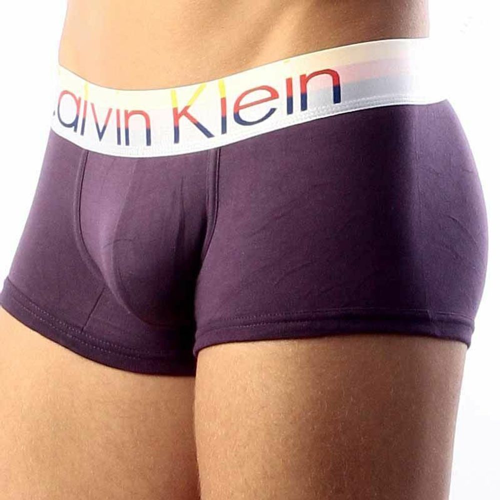 Мужские трусы хипсы Calvin Klein Steel Multicolor Aubergine