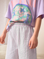 Брюки широкие для девочки Next AB1-530, Розовый, Зеленый