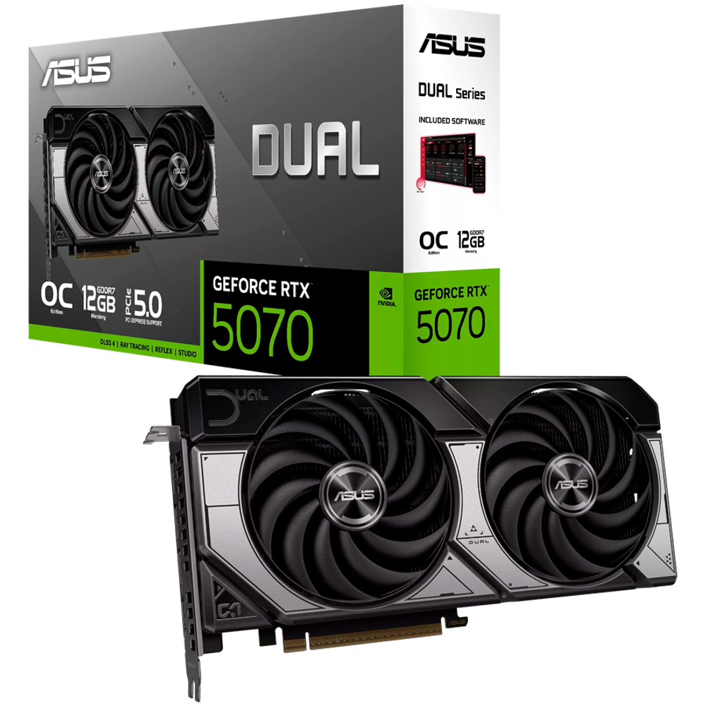 ASUS Video Card NVIDIA RTX 5070 12 GB GDDR7 192 bit 1x HDMI 2.1b 3x DisplayPort 2.1b