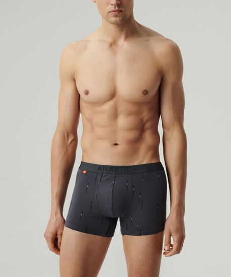 Трусы мужские боксеры (3шт) Atlantic 3MH-210, черный + светло-голубой + графитовый