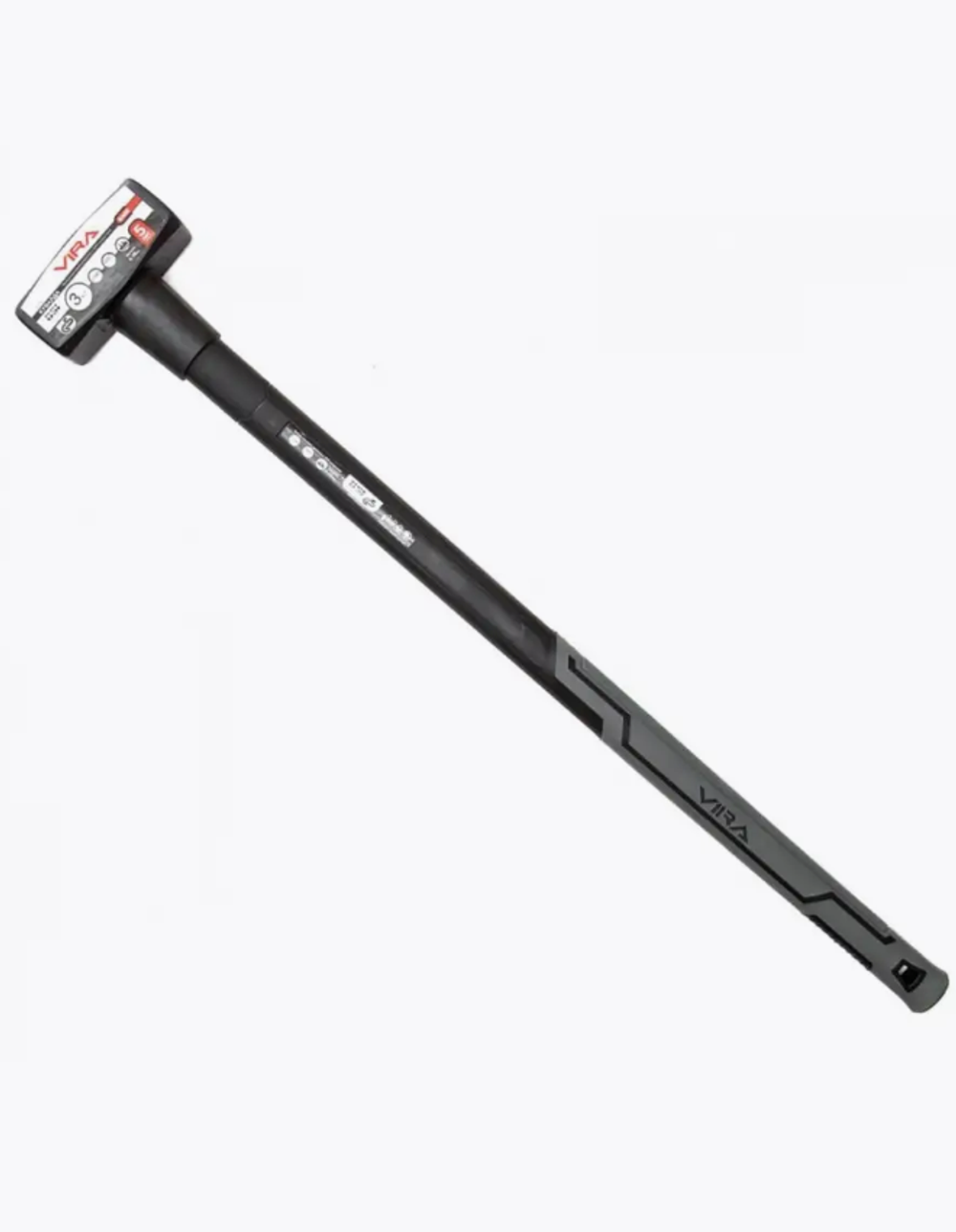 Кувалда VIRA RAGE 903000, фиберглассовая ручка, сталь CS45, 3 кг