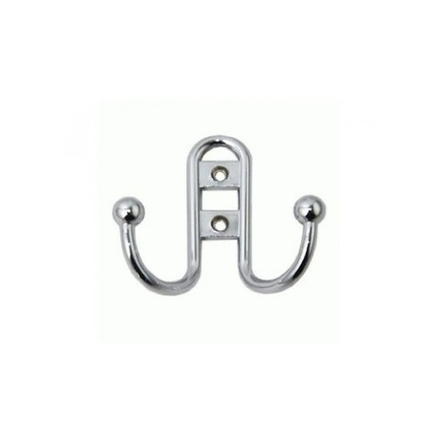 Крючок 1013 2-хрожковый хром DV