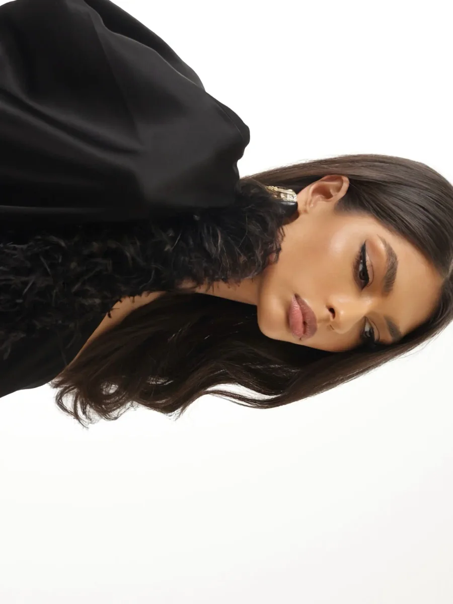 Серьги-половинки с черным литьем, Золотой