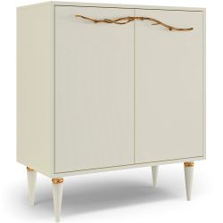 Комод Арт Колор matte Классик Голд с 2 полками Кремовый белый матовый