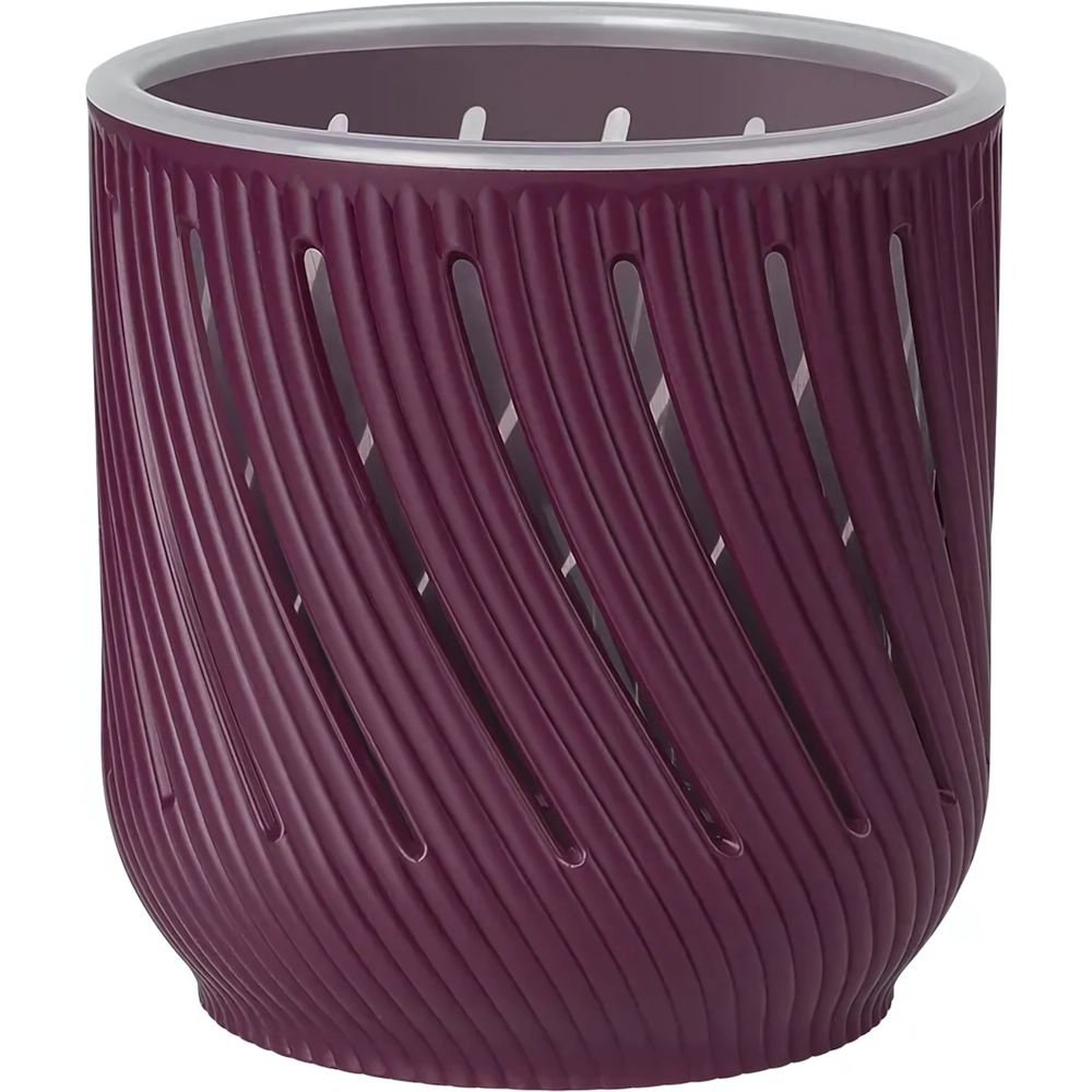 Кашпо для цветов пластиковое 2л d-14,5см «Fleurs» Пурпурный