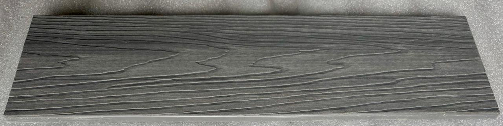 Заборная доска полнотелая двухсторонняя 3D тиснение под дерево 137*10 Цвет Серый