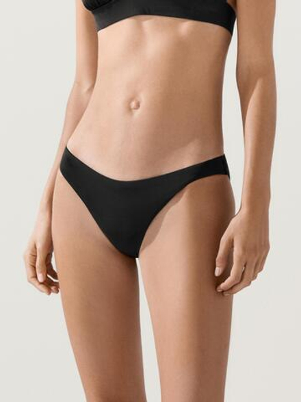 Massimo Dutti Однотонные плавки бикини, черный