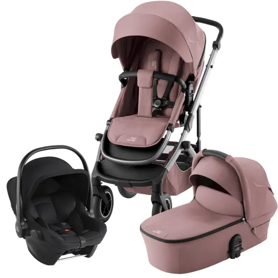 Коляска 3 в 1 Britax Roemer Smile 5Z Dusty Rose + Baby-Safe Core Space Black