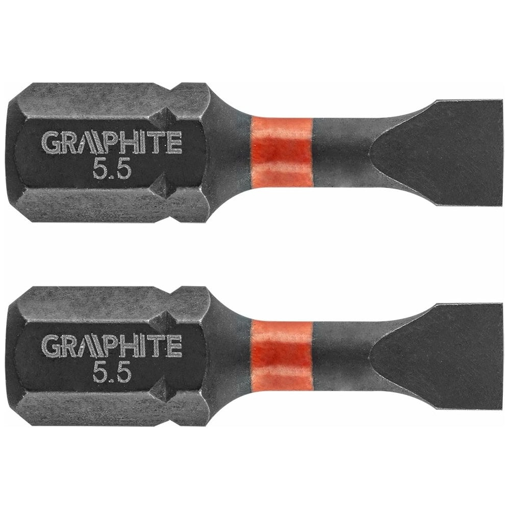 Биты ударные Graphite SL5.5 x 25 мм 1/4" S2 2 шт. 56H510