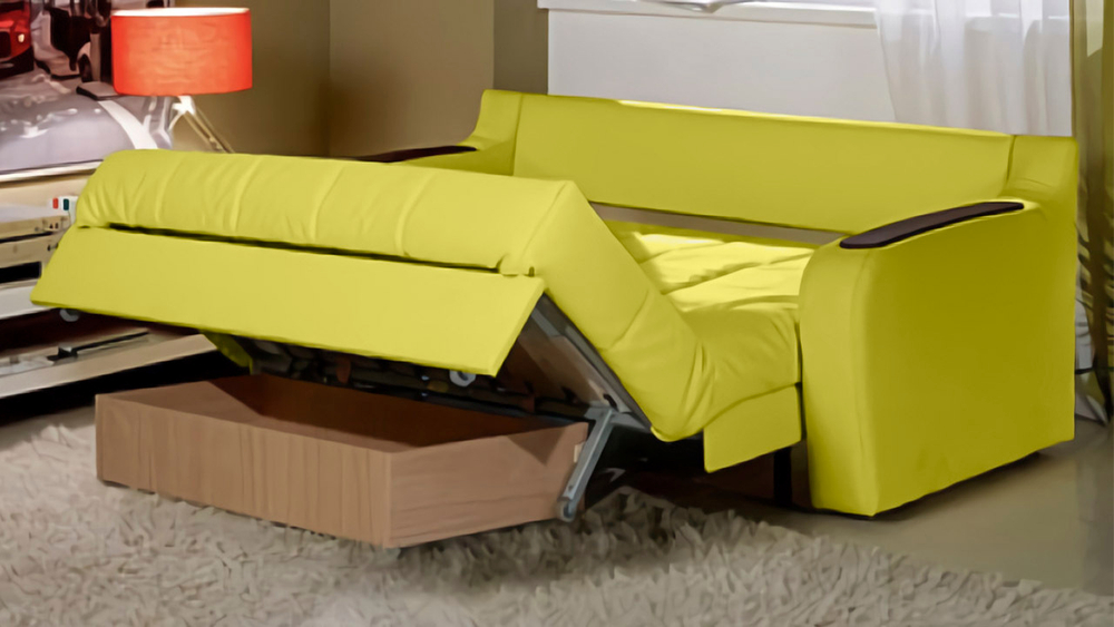 Диван Глория Лайт Corvette 13 214*105*88 см, Желтый  Аккордеон Фиеста