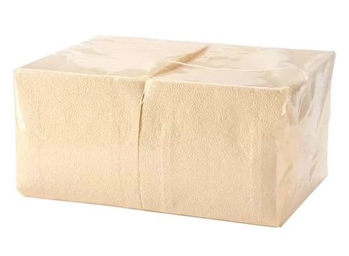 Салфетки бумажные, 24х24 см, 1-слойные, шампань, 400 листов в упаковке