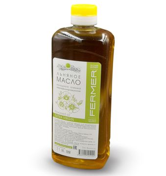 Масло льняное Алтайское, нерафинированное, пл.бут, 500мл.