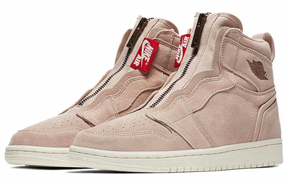 Кроссовки Jordan Air Jordan 1 Retro High Zip Particle Beige (W) (Женская размерная сетка)