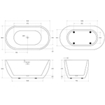 Акриловая ванна BelBagno BB70-1500-800 150х80 без гидромассажа