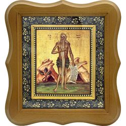 Онуфрий Великий преподобный. Икона на холсте.