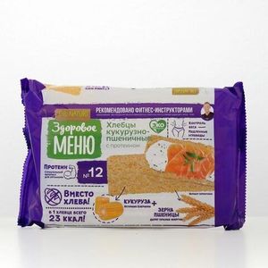 ХЛЕБЦЫ ЗДОРОВОЕ МЕНЮ №12 КУКУРУЗА ПШЕНИЦА 90ГР
