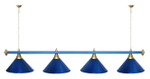 Лампа STARTBILLIARDS 4 пл. (плафоны зеленые,штанга зеленая,фурнитура золото)