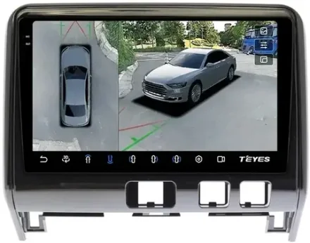 Магнитола для Nissan Serena C27 2016-2019 (рамка глянцевая) - Teyes CC3-2K-360 на Android 10, 2K QLED, 6Гб+128Гб, CarPlay, 4G SIM-слот, 4 камеры в комплекте