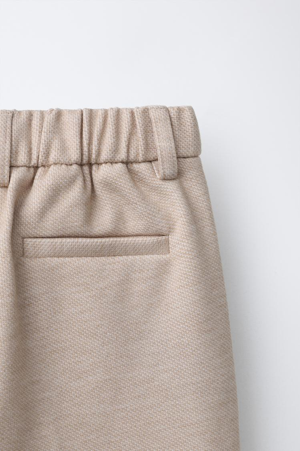 ZARA КОСТЮМНЫЕ БРЮКИ COMFORT, СВЕТЛО-БЕЖЕВЫЙ