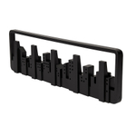 Вешалка настенная skyline, 50 см, черная, 5 крючков