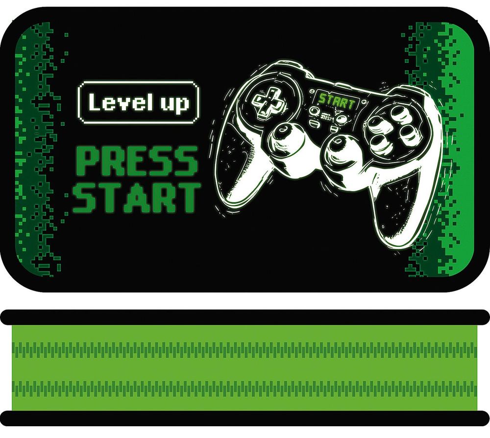 Пенал 2 секц. большой тканевый торец 190/105 "Level up 2025" (Пчелка)