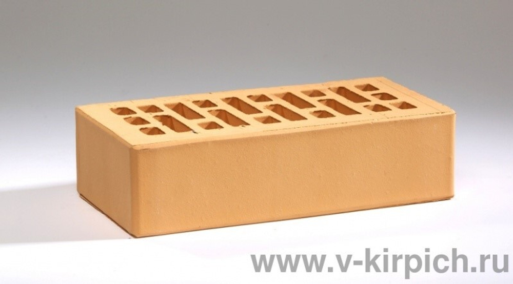 Кирпич лицевой Воротынский одинарный абрикосовый, гладкий