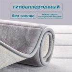 Набор ковриков для ванной и туалета, антискольз, 2 шт, 0.4х0.6, 0.5х0.8 м, ПЭ, сер, РМС, КК-01СС-40х