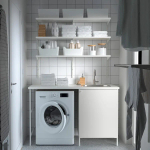 Шкаф под раковину - IKEA ENHET, 139х63.5х90.5 см, белый, ЭНХЕТ ИКЕА