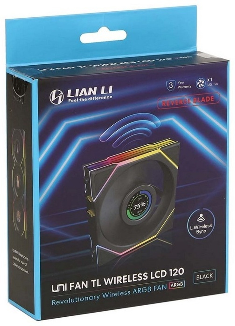 Вентилятор LIAN LI Uni Fan TL Wireless LCD 120 ARGB Reverse Blade 12RTLLCD1W1B