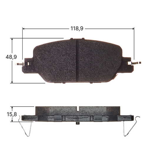 Колодки тормозные дисковые Avantech задние (противоскрипная пластина в компл.) AV174
