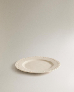 Zara Home тарелка десертная из фаянса, цвет кремовый, 23.2 см