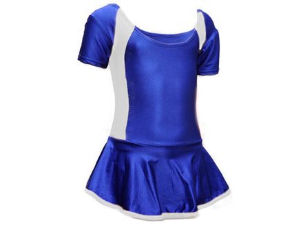 Купальник гимнастический. Размер М. Цвет: сине-бел #07886