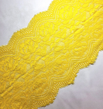 Кружево эластичное ярко-жёлтое с ресничками К131