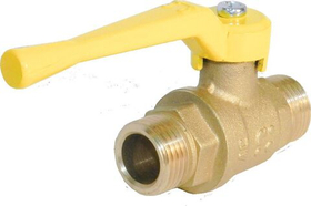 Кран шаровой никелированный 11Б27П Ду15 нр/нр, рычаг, БАЗ