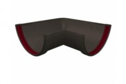 Угол желоба 90гр. универсальный ПВХ Grand Line Стандарт, графит