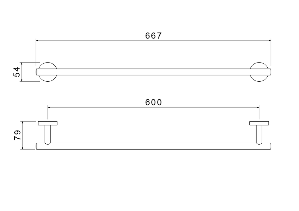 AQ4214BG ОБЕРОН полотенцедержатель 600 мм, шлиф. золото