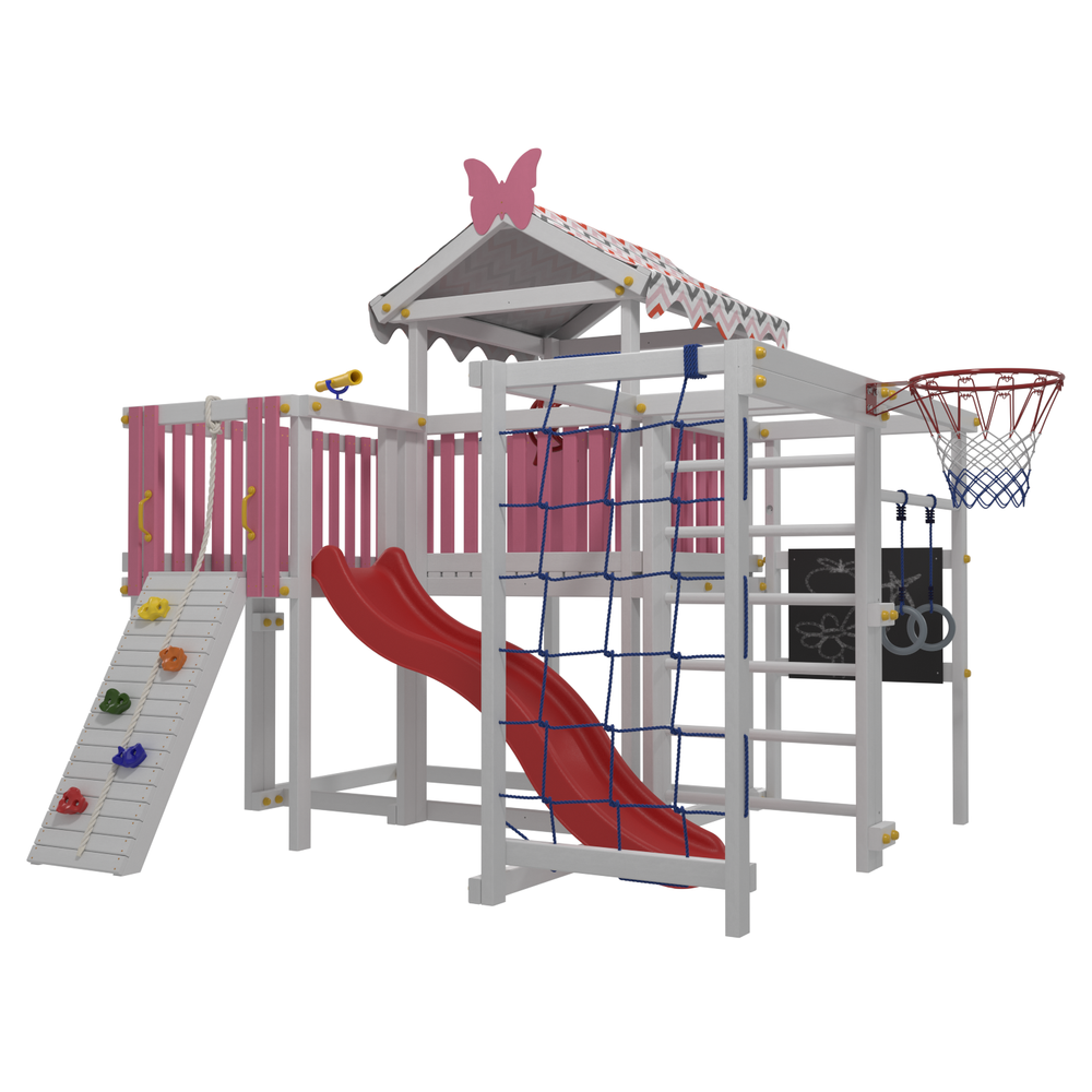 Детский домашний игровой комплекс чердак ДК3Р Розовый