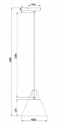 Подвесной светильник Maytoni Bicones P359-PL-220-C
