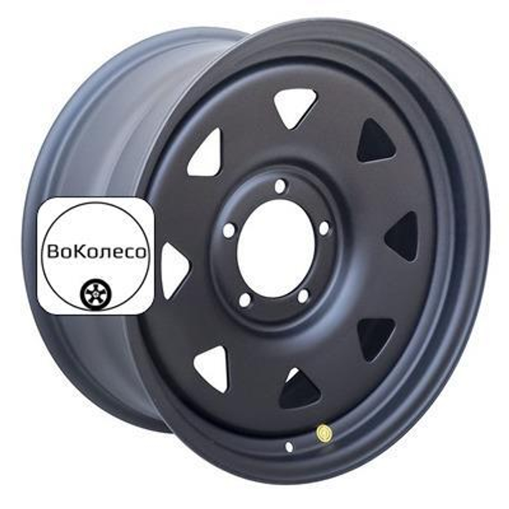 8x18/5x139,7 ET20 D110 УАЗ, ГАЗ Соболь, Dodge Ram 1500 Черный матовый (треуг. мелкий) Off-Road Wheels
