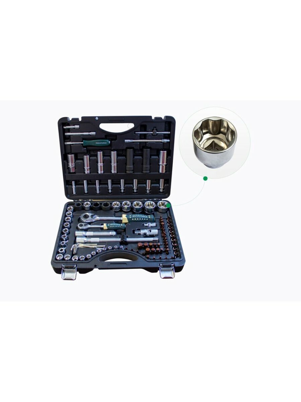 Набор инструментов 94+6пр. 1/4'',1/2''(сорв.гр.) RockForce##Rock FORCE RF-4941-7 Premium